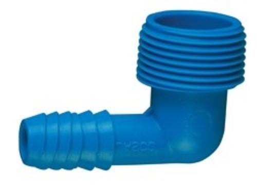 LASCO Kniestück 16mm x 1/2" M, blue spiral