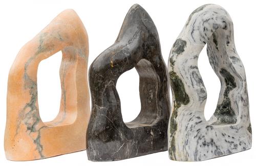 Kamenná leštená fontána , mix farieb