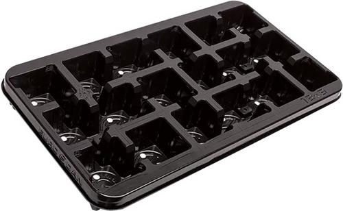 Modiform transportné pláto Eurodan 18 x 9 cm hranaté, s dierami