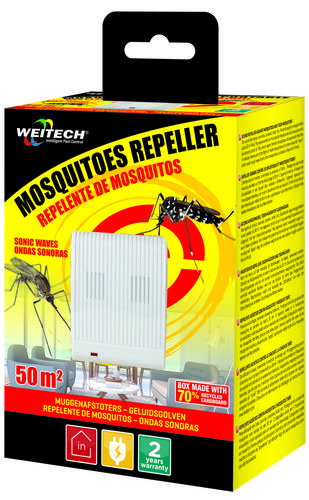 Ultrazvukový  odpudzovač proti komárom/50m2/napájanie zo siete